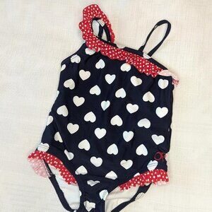OP Blue & White‎ Heart Bathing Suit